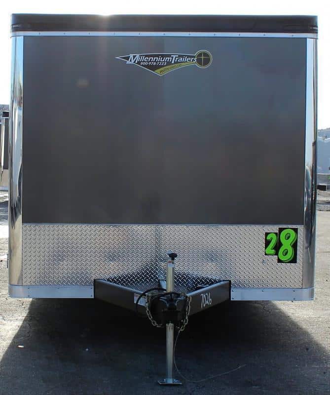 Enclosed Car Trailer 28' 2023 6k Torsion Spread Axles 7' Interior Rear