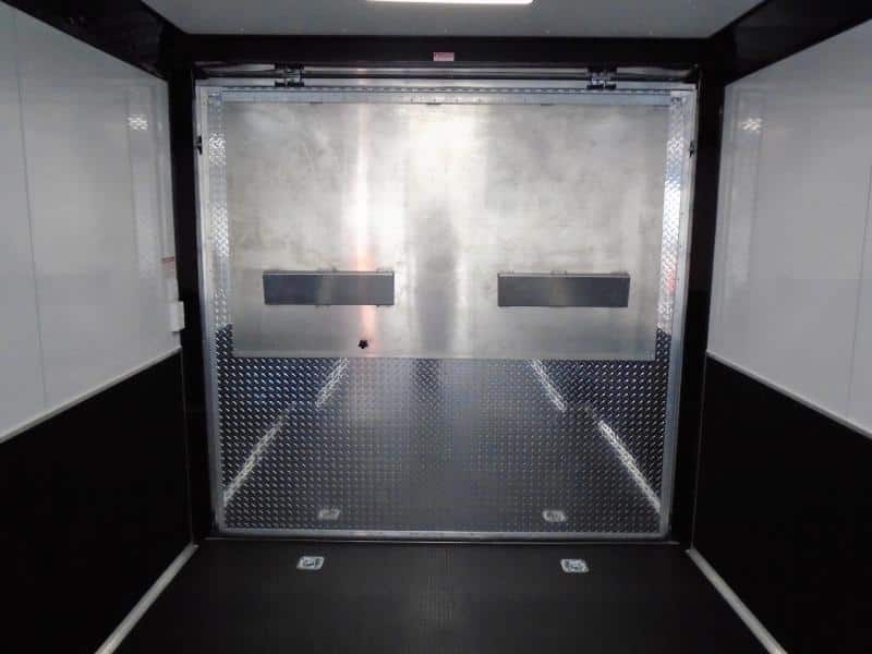 Enclosed Race Car Hauler 2023 32' 3/6k Spread Axles Rear Wing Sony Stereo Electric Awning