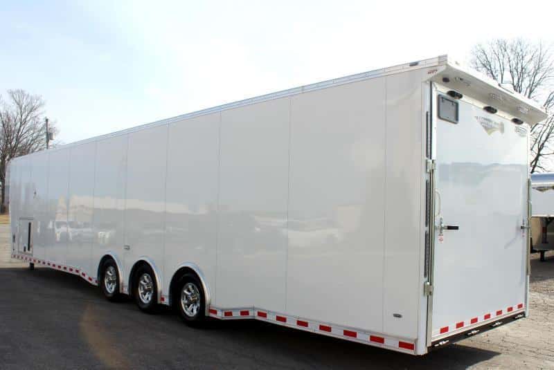 Enclosed Gooseneck Trailer 44' 2023 Tapered Nose/Spread Axles/Black Cabs