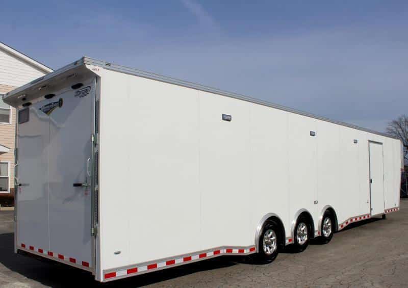 Enclosed Gooseneck Trailer 44' 2023 Tapered Nose/Spread Axles/Black Cabs