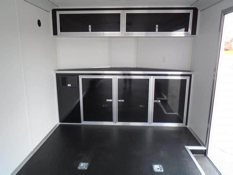 Enclosed Car Hauler Trailer 2023 24' Finished Interior & Black Viper Aluminum Wheels