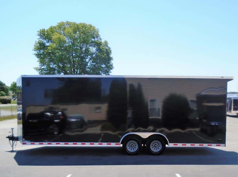 Enclosed Car Trailer 24' 2023 7 ft. 6 in. Interior & V-Nose