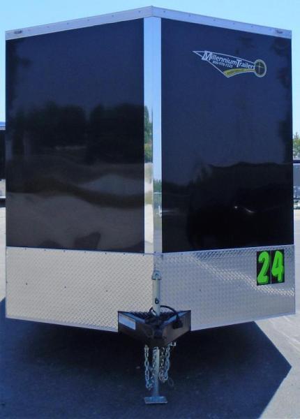 Enclosed Car Trailer 24' 2023 7 ft. 6 in. Interior & V-Nose