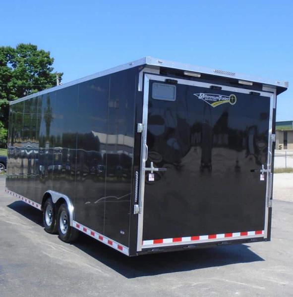 Enclosed Car Trailer 24' 2023 7 ft. 6 in. Interior & V-Nose