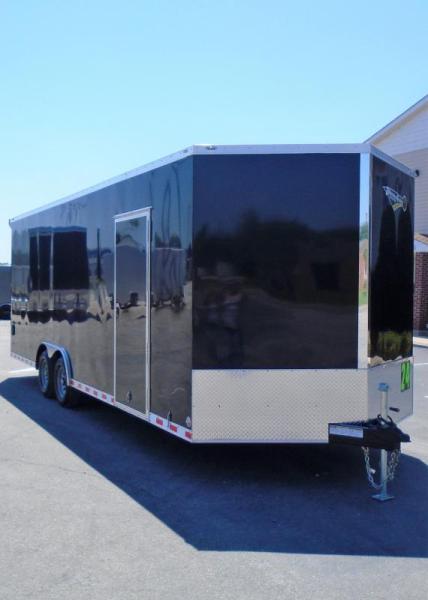 Enclosed Car Trailer 24' 2023 7 ft. 6 in. Interior & V-Nose