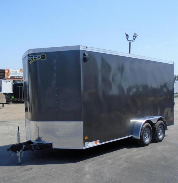 Enclosed Cargo Trailers For Sale  7' x 16'  Ramp Door 7' Interior