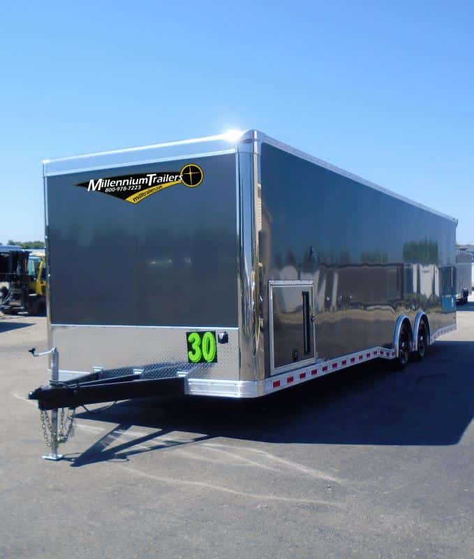 Enclosed Car Trailer 2023 30' Rear Wing & Premium LED Light Pkg.
