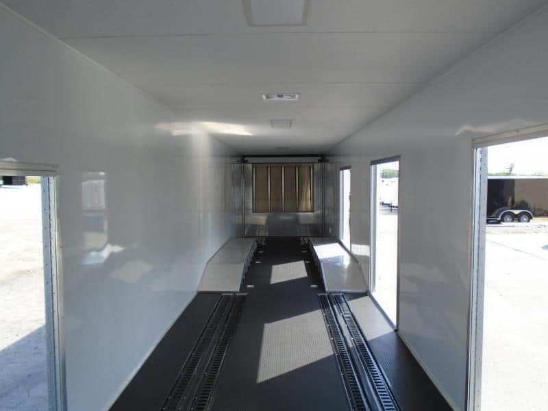 Enclosed Gooseneck Trailer Titled Never Used 53'  Ramp Overs 98in. Wide Body Custom Multi-Car Transporter