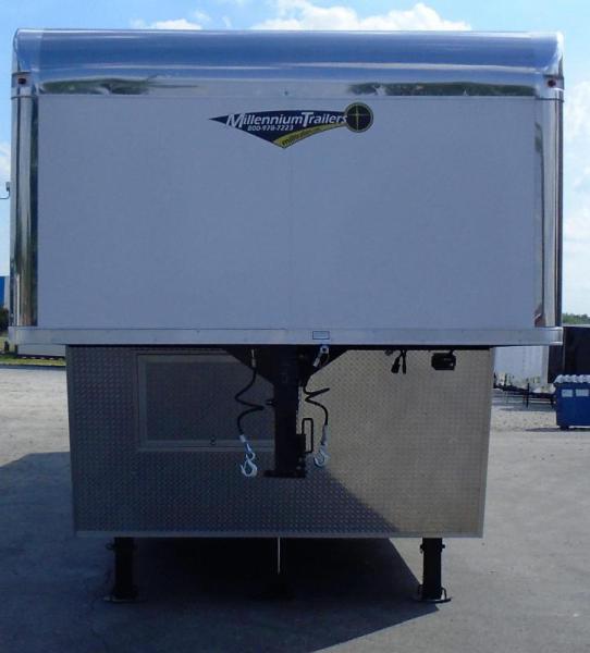 Enclosed Gooseneck Trailer Titled Never Used 53'  Ramp Overs 98in. Wide Body Custom Multi-Car Transporter