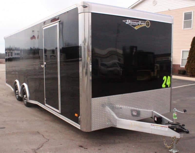 Race Trailers For Sale 24' 2023 Aluminum Frame/ 72in. Roadside Exit Door w/Removeable Wheel Box