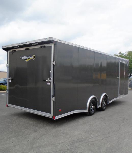 Enclosed Car Trailer Aluminum Frame 2023 24'  w/Wing & Spread Axles