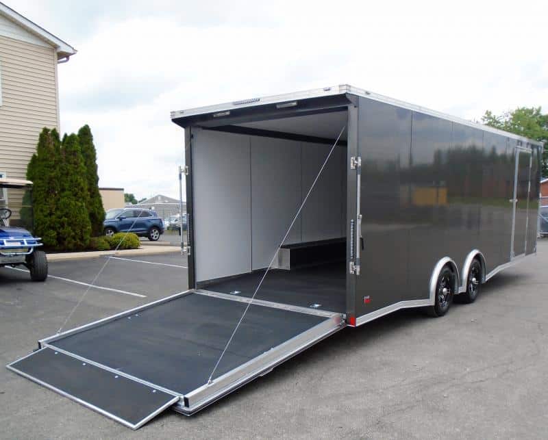 Enclosed Car Trailer Aluminum Frame 2023 24' w/Wing & Spread Axles