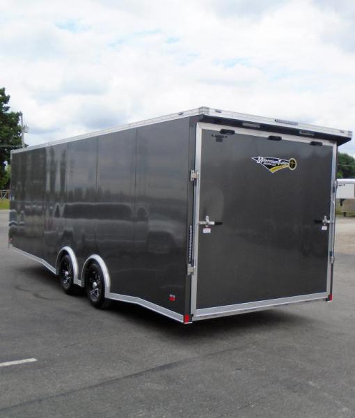 Enclosed Car Trailer Aluminum Frame 2023 24' w/Wing & Spread Axles
