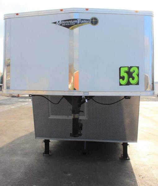 Enclosed Gooseneck Trailer 53' Transporter Pkg. 180' Recessed E-Track 3/7K Axles