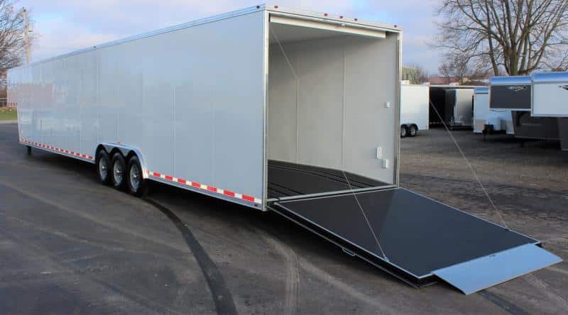 Enclosed Gooseneck Trailer 53' Transporter Pkg. 180' Recessed E-Track 3/7K Axles