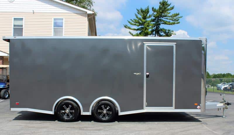 Enclosed Car Trailer Aluminum Frame 2023 20' Finished Interior Wing Spread Axles