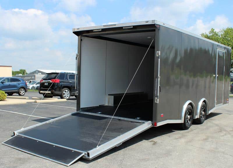 Enclosed Car Trailer Aluminum Frame 2023 20' Finished Interior Wing Spread Axles