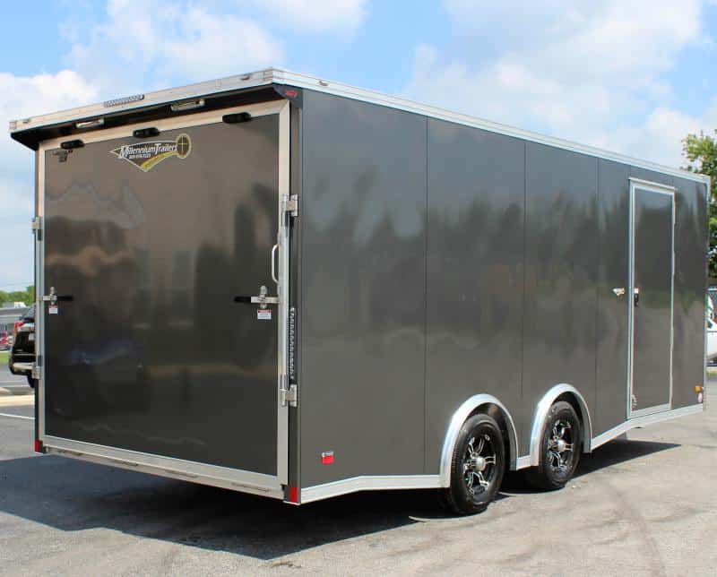 Enclosed Car Trailer Aluminum Frame 2023 20' Finished Interior Wing Spread Axles