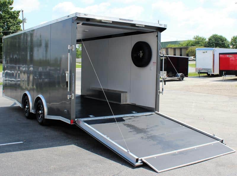 Enclosed Car Trailer Aluminum Frame 2023 20' Finished Interior Wing Spread Axles