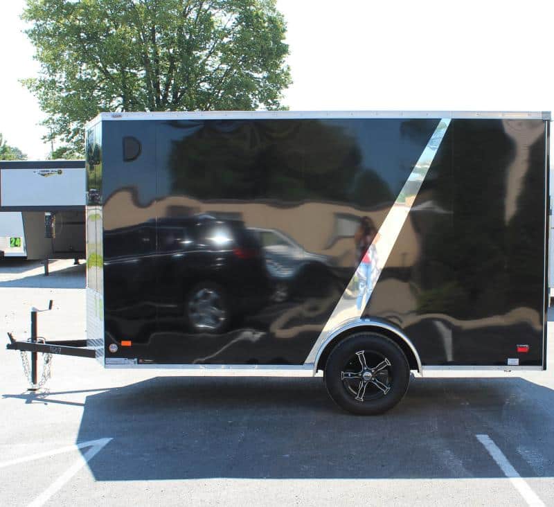 Enclosed Motorcycle Trailers For Sale 2023 6' x 12' Ramp Door Aluminum