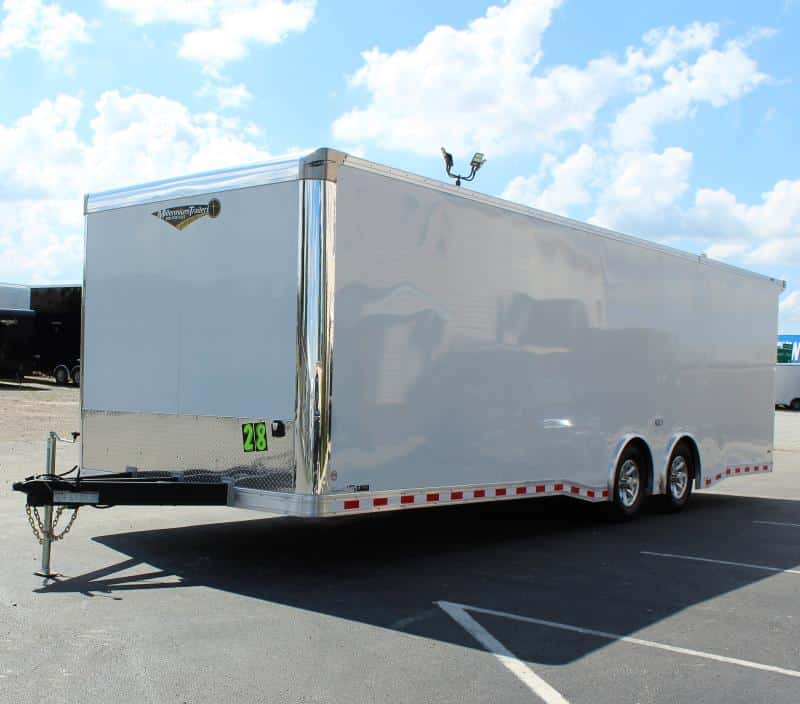 Enclosed Car Trailer 2022 28' w/2/6K Spread Axles/ Cab Pkg w/Closet & Lighted Wing!