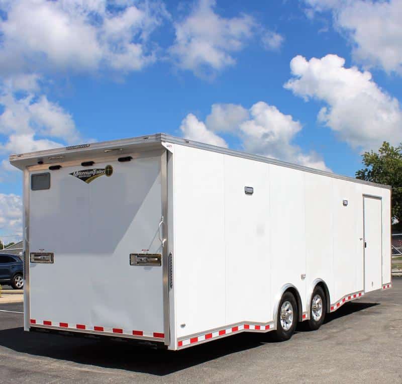 Enclosed Car Trailer 2022 28' w/2/6K Spread Axles/ Cab Pkg w/Closet & Lighted Wing!