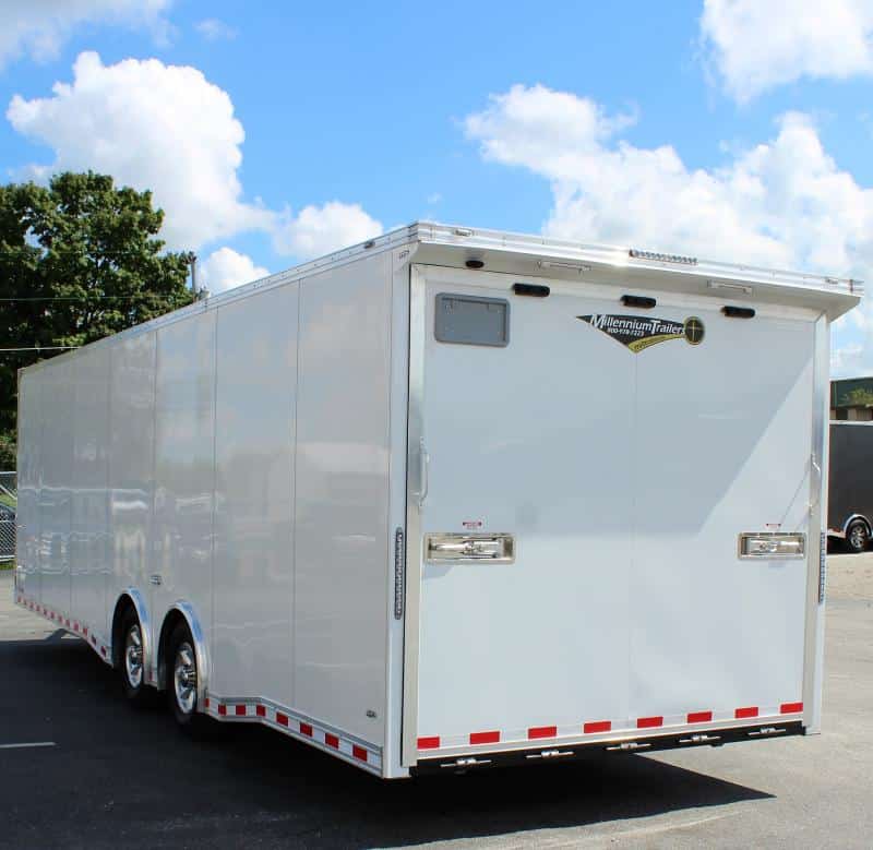 Enclosed Car Trailer 2022 28' w/2/6K Spread Axles/ Cab Pkg w/Closet & Lighted Wing!