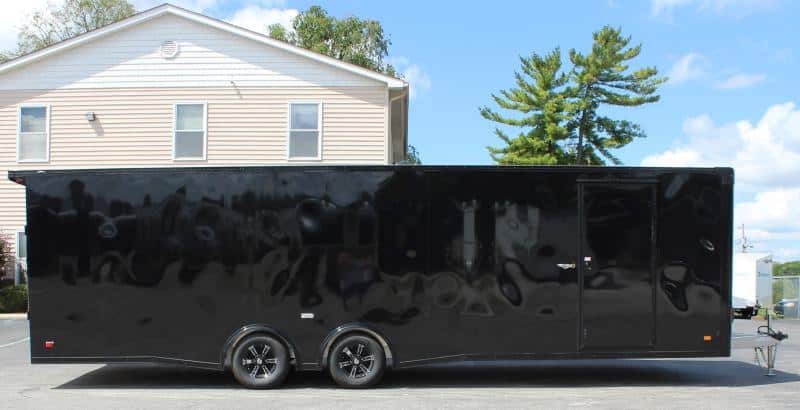 Enclosed Car Trailer 28' 2023 Wing Spread Axles Finished Interior