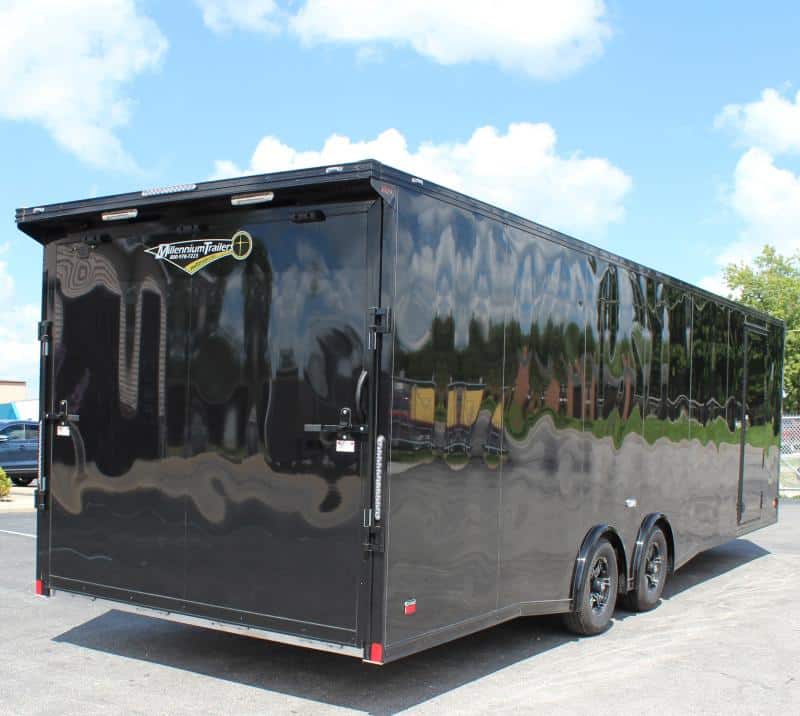 Enclosed Car Trailer 28' 2023 Wing Spread Axles Finished Interior