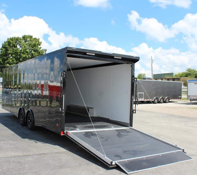 Enclosed Car Trailer 28' 2023 Wing Spread Axles Finished Interior