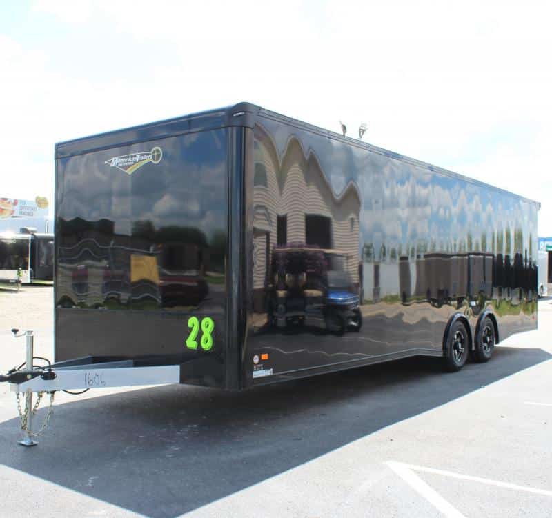 Enclosed Car Trailer 28' 2023 Wing Spread Axles Finished Interior