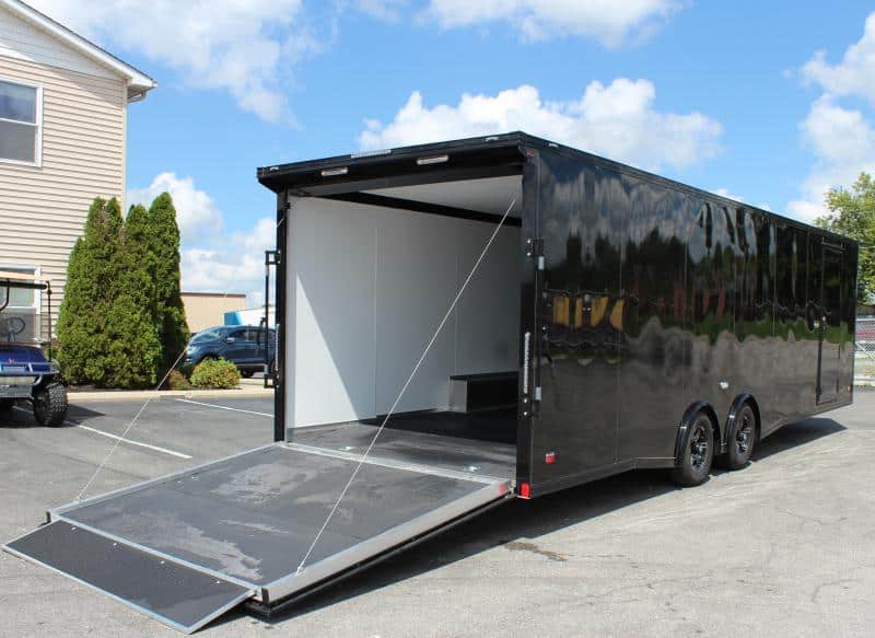 Enclosed Car Trailer 28' 2023 Wing Spread Axles Finished Interior