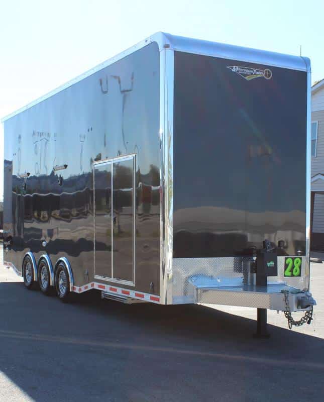 2 Car Trailer for Sale.Enclosed Hauler Gooseneck,Aluminum