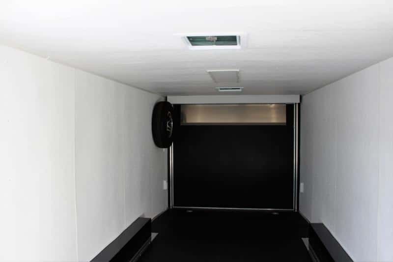 Enclosed Car Trailers For Sale 2023 24' Spread Axles Rear Wing Finished Interior with Cabinets