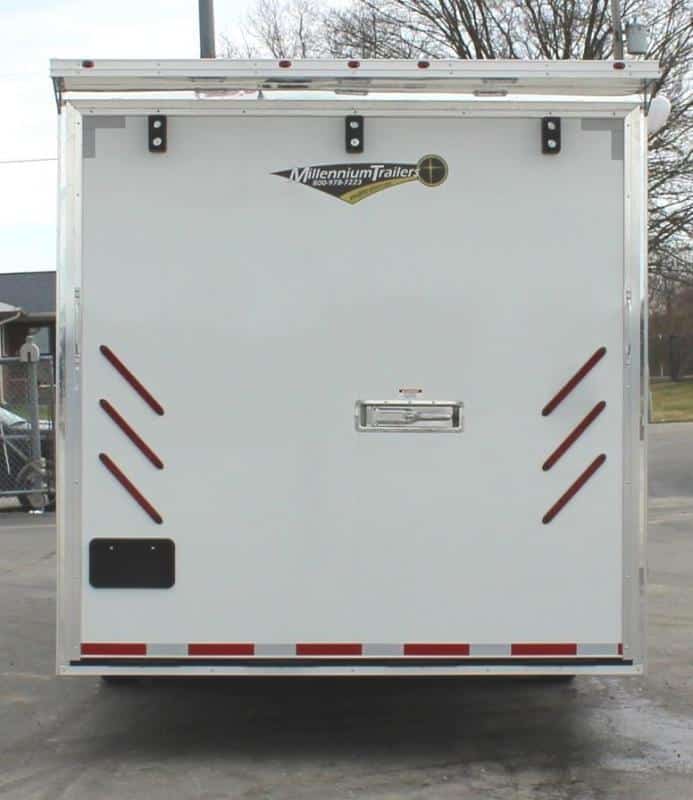 Enclosed Car Trailer For Sale Bathroom Package 2023 34' Electric Awning