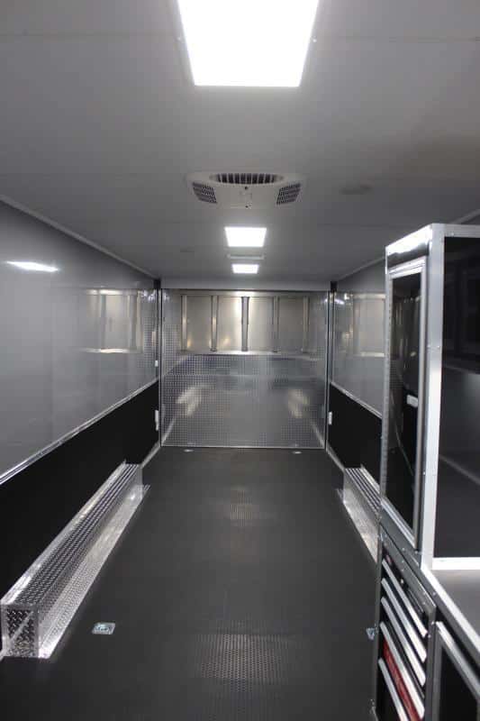 Enclosed Car Trailer For Sale Bathroom Package 2023 34' Electric Awning