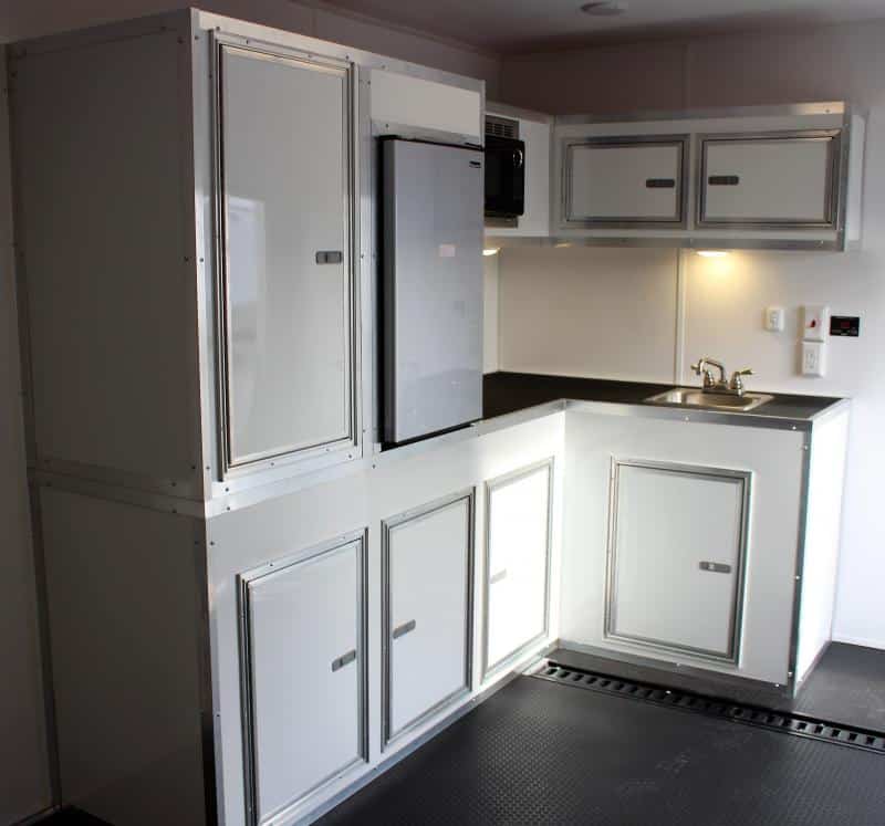 Enclosed Trailer With Mini Living Quarters 2023 40' Millennium Gooseneck Enclosed Race Car Trailer