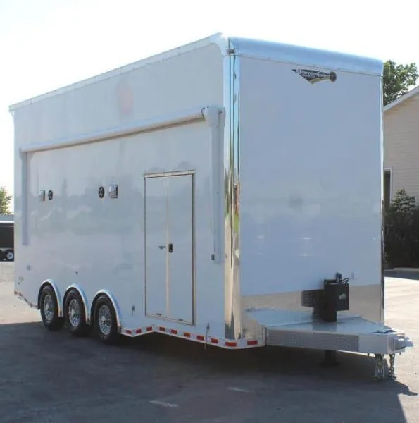 ENCLOSED ALUMINUM STACKER TRAILER 2023 24' Edge 13' Lift Fully Loaded
