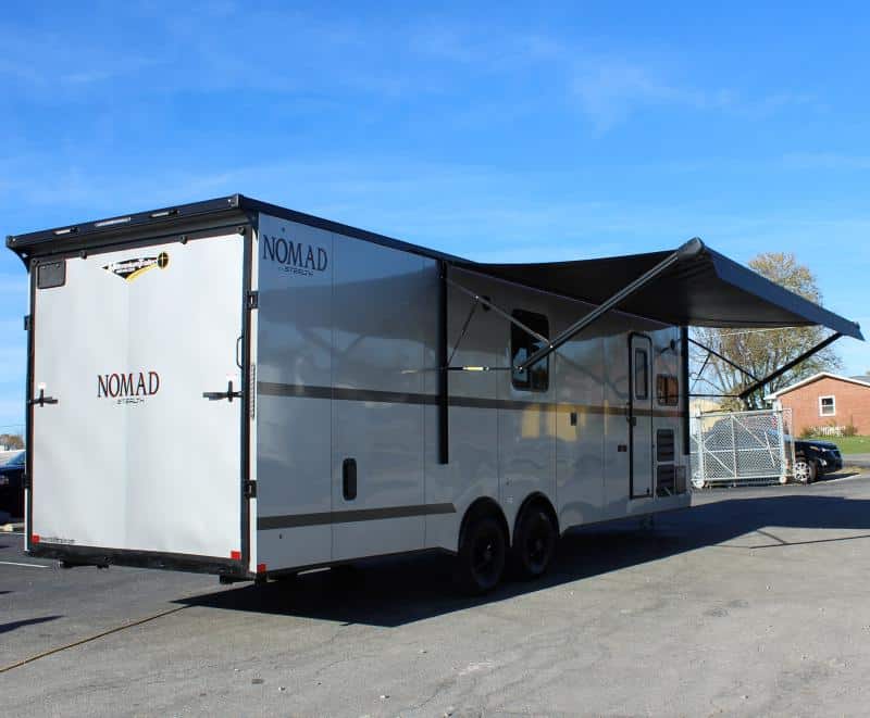 Enclosed Trailers with Living Quarters 2023 28' Nomad Sleeps 6 Front