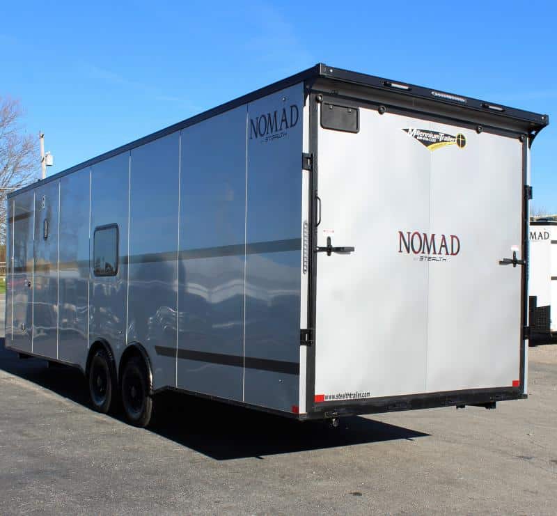 Enclosed Trailers with Living Quarters 2023 28' Nomad Sleeps 6 Front