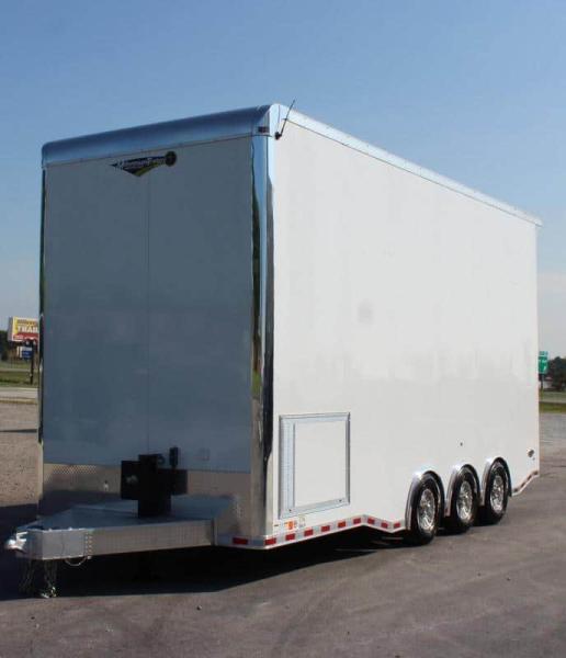 ENCLOSED ALUMINUM STACKER TRAILER 2023 24' Edge 13' Lift LOADED