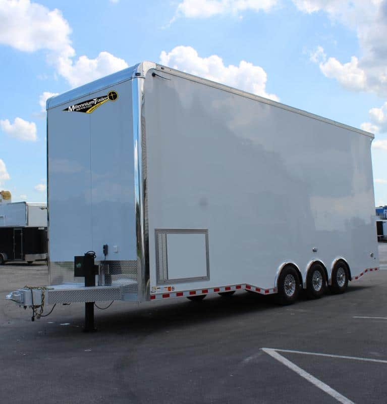 ENCLOSED STACKER TRAILER 2023 28' Aluminum Edge 16' Lift & Loaded Out