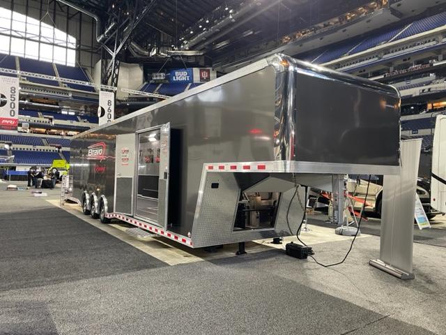 PRI LOADED SHOW TRAILER NEW MODEL 44'  Icon Performance Aluminum  Car Hauler