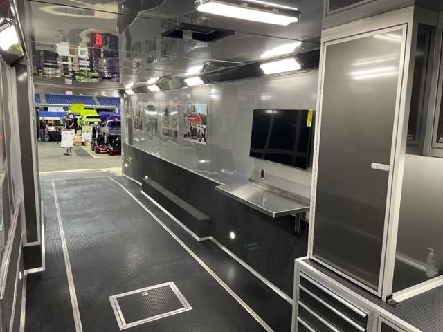 PRI LOADED SHOW TRAILER NEW MODEL 44'  Icon Performance Aluminum  Car Hauler