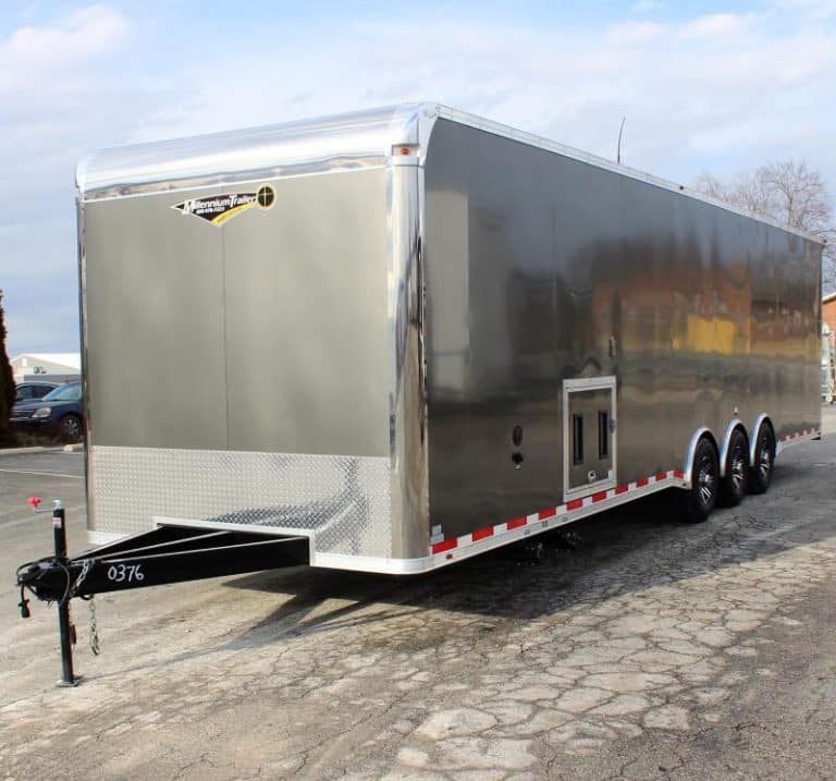 Enclosed Race Trailer with Bathroom 34Ft, Good Race Trailer