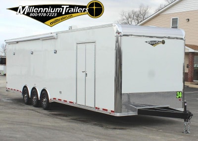 Enclosed Car Trailer with Bathroom For Sale 34ft.