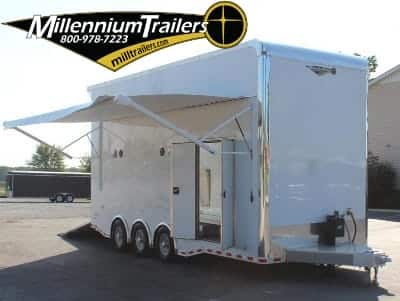 Enclosed Aluminum Stacker Trailer 2024 24' Edge 13' Lift Fully Loaded ...