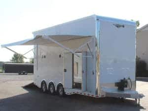 Enclosed Aluminum Stacker Trailer 2024 24' Haulmark Edge 13' Lift Fully Loaded #5092