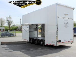 Enclosed ATC Car Trailer 2025 24' Aluminum Stacker ROM 800 #4408