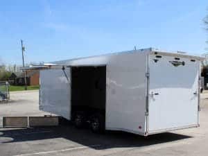 Enclosed Car Trailer Aluminum Frame 2024 24' w/Large Escape Door & Removable Wheelbox #5961
